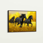 Horses 262 Canvas Art 18" x 24" / 45 x 60 cm / Black