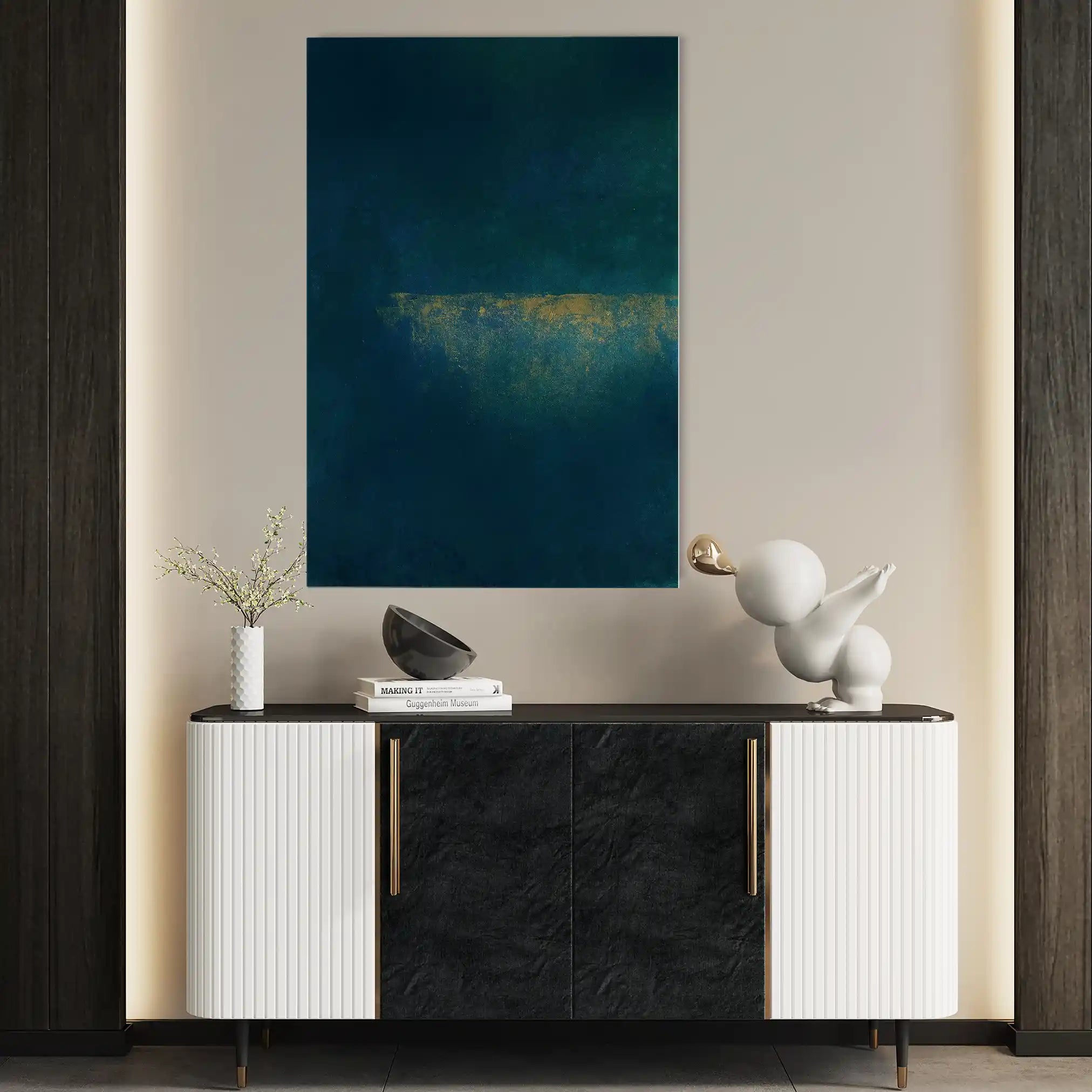 Abstract 263 Canvas Art 18" x 24" / 45 x 60 cm / Black