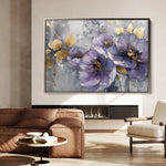 Floral 263 Canvas Art 60 x 40 cm / Black