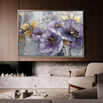 Floral 263 Canvas Art 60 x 40 cm / Black