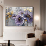 Floral 263 Canvas Art 60 x 40 cm / Black
