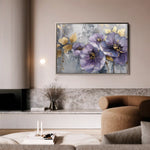 Floral 263 Canvas Art 60 x 40 cm / Black