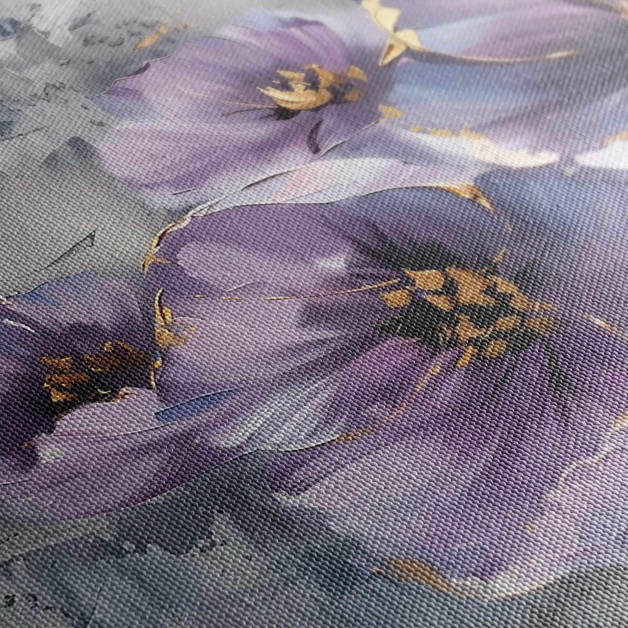 Floral 263 Canvas Art 60 x 40 cm / Black