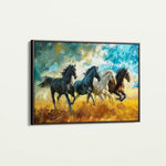 Horses 263 Canvas Art 60 x 40 cm / Black