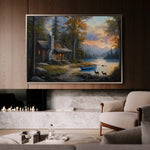 Landscape 263 Canvas Art 18" x 24" / 45 x 60 cm / Black