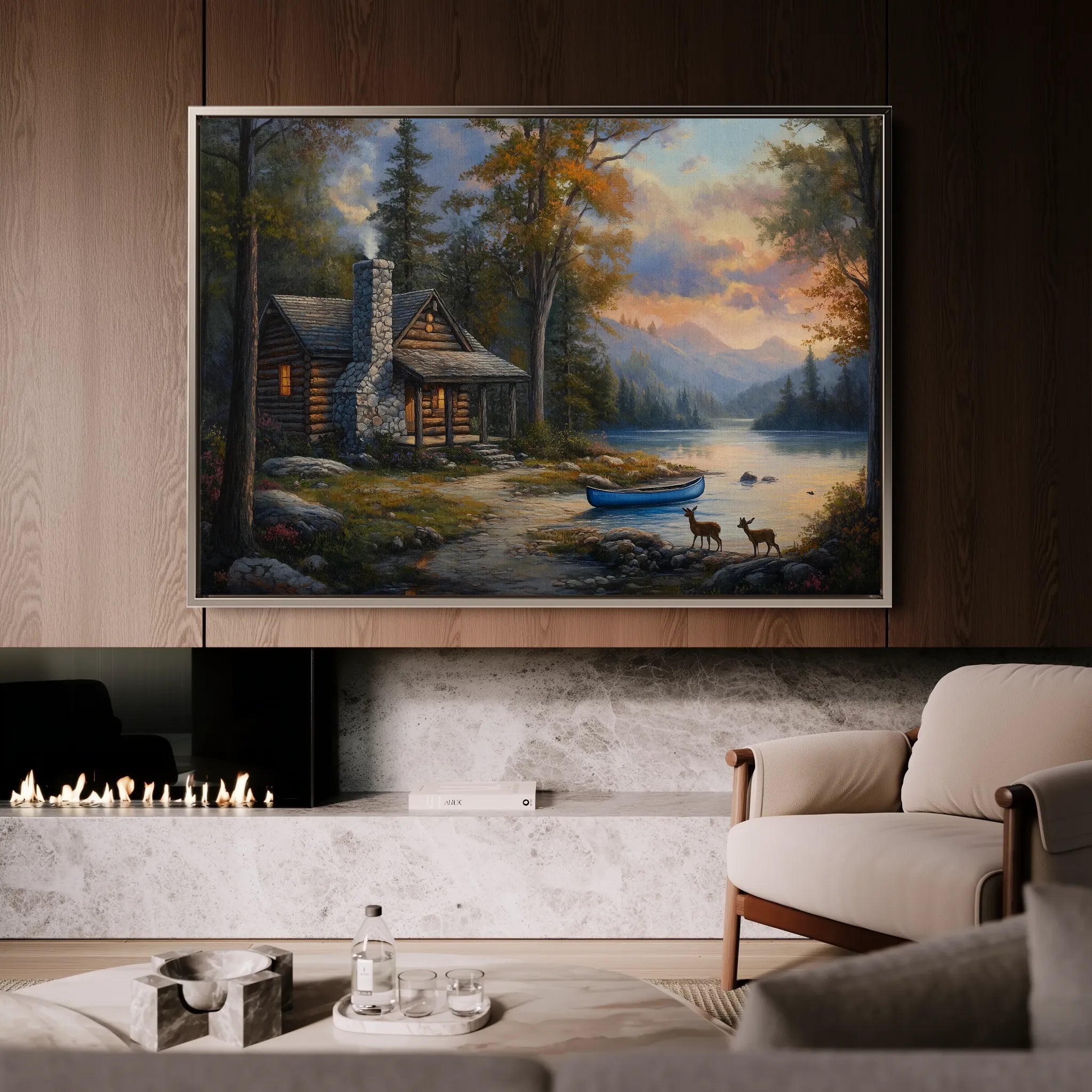 Landscape 263 Canvas Art 18" x 24" / 45 x 60 cm / Black