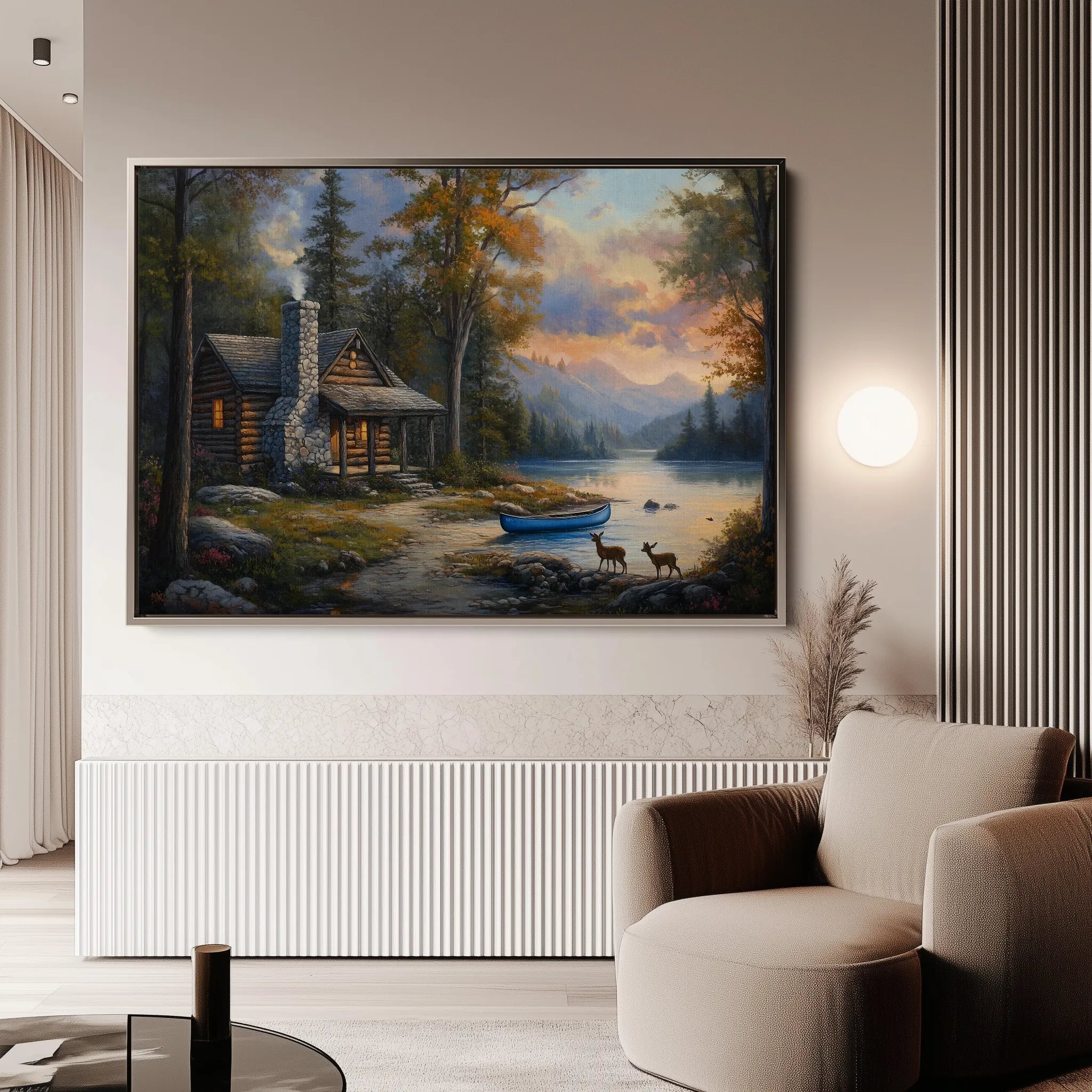 Landscape 263 Canvas Art 18" x 24" / 45 x 60 cm / Black