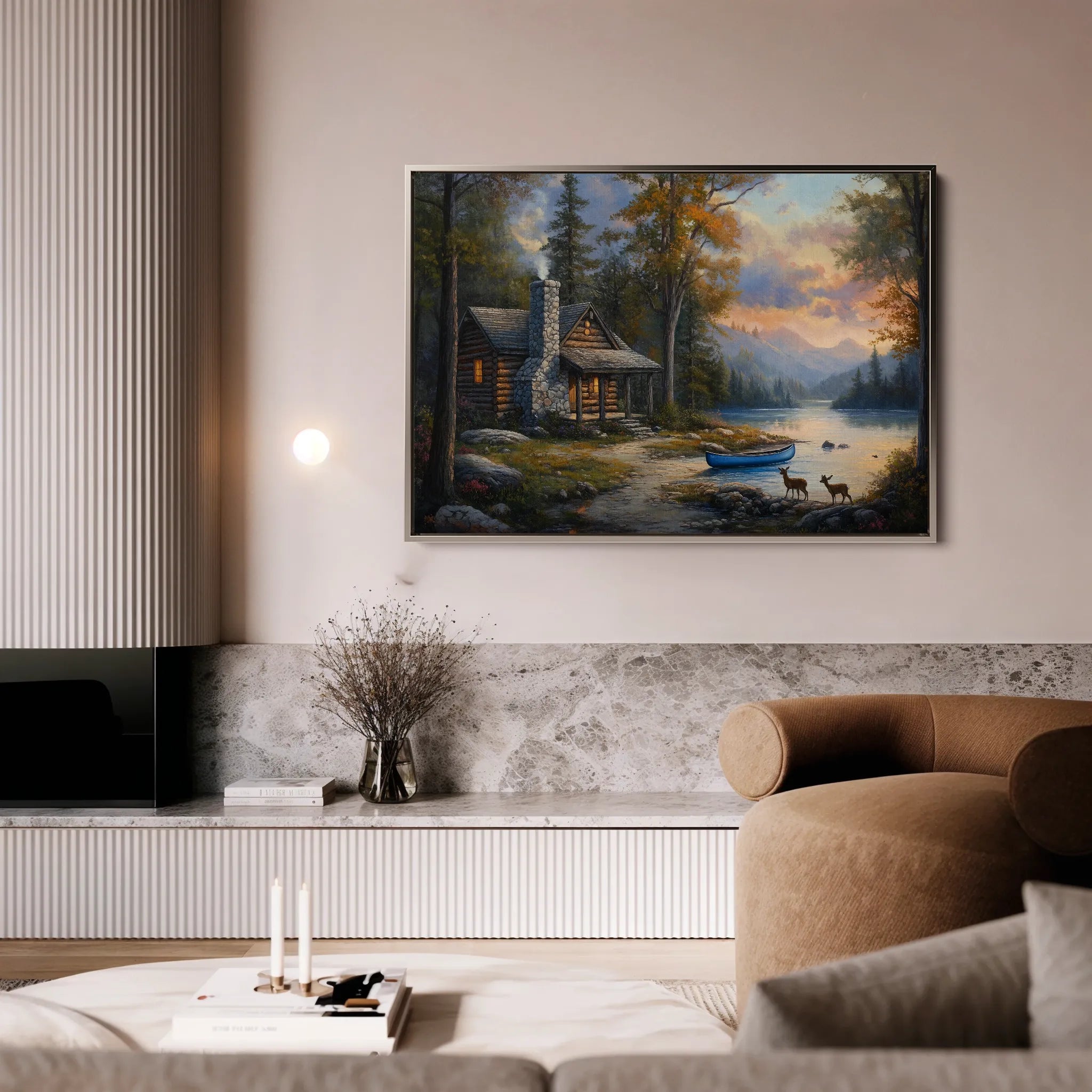 Landscape 263 Canvas Art 18" x 24" / 45 x 60 cm / Black