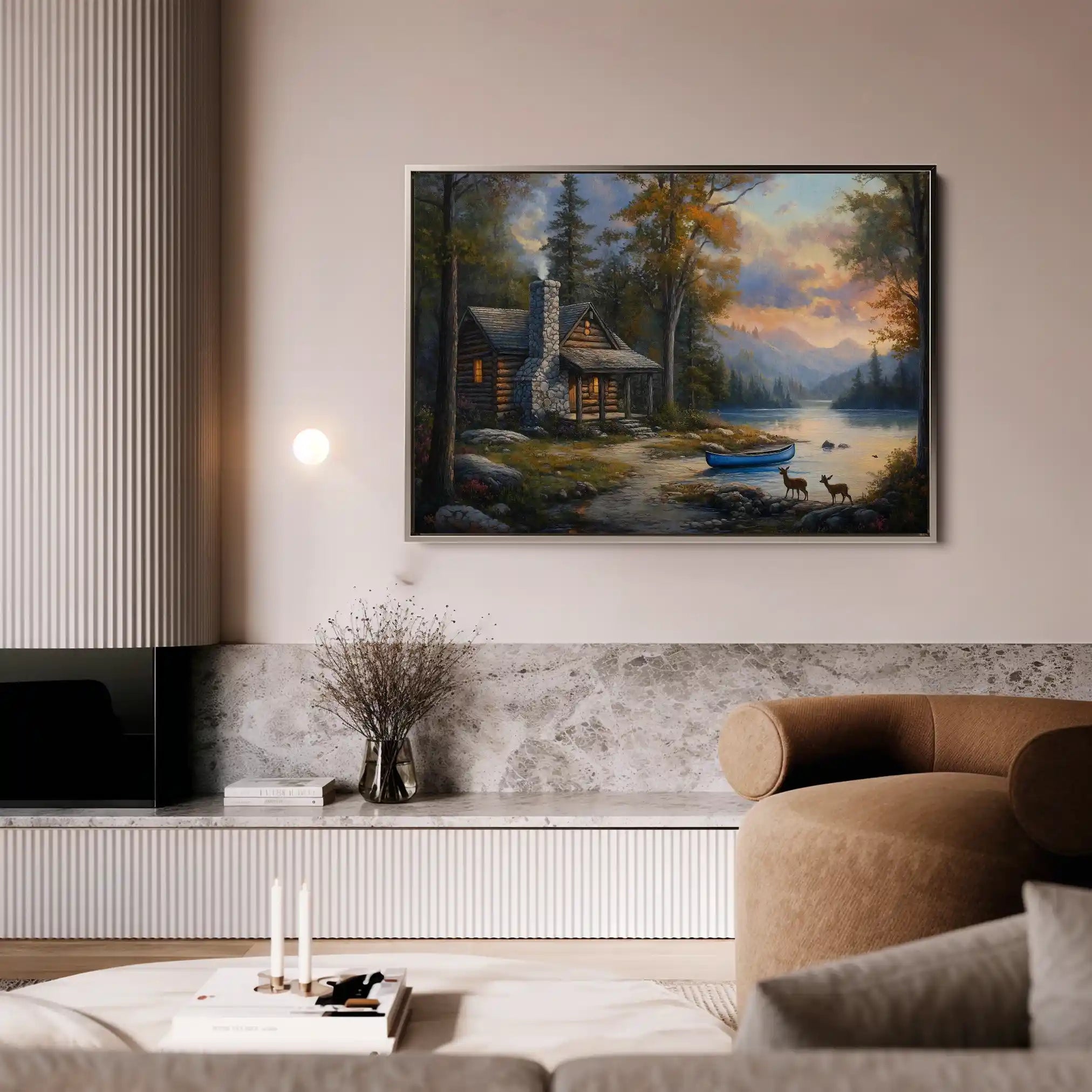 Landscape 263 Canvas Art 60 x 40 cm / Black