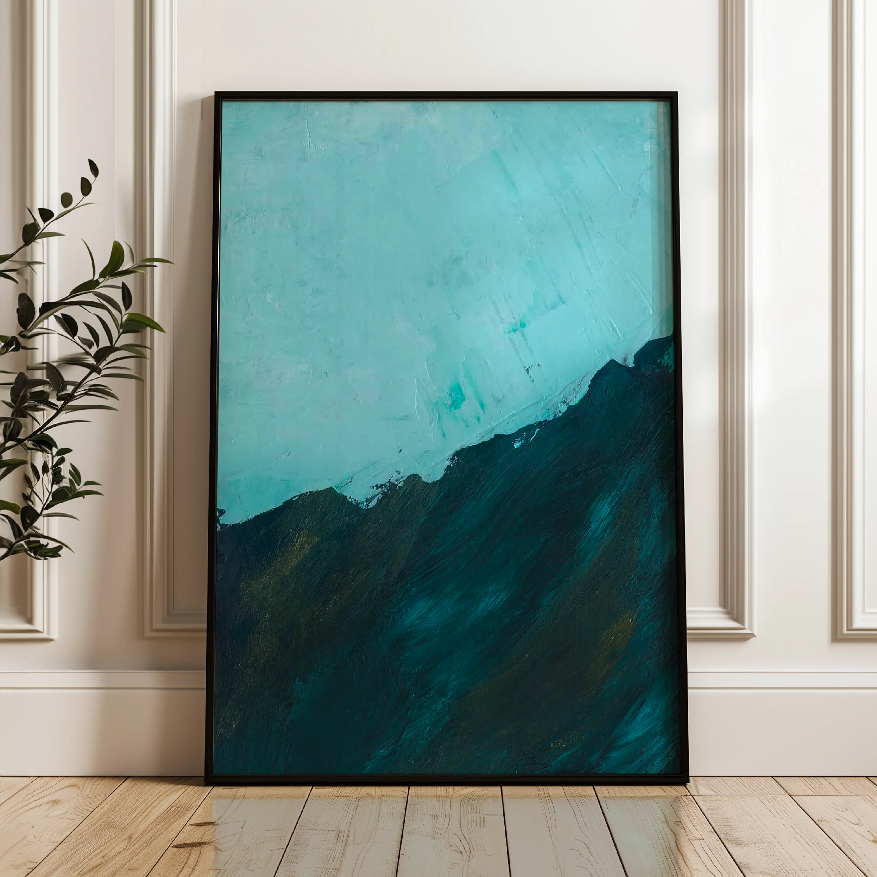 Abstract 264 Canvas Art 18" x 24" / 45 x 60 cm / Black