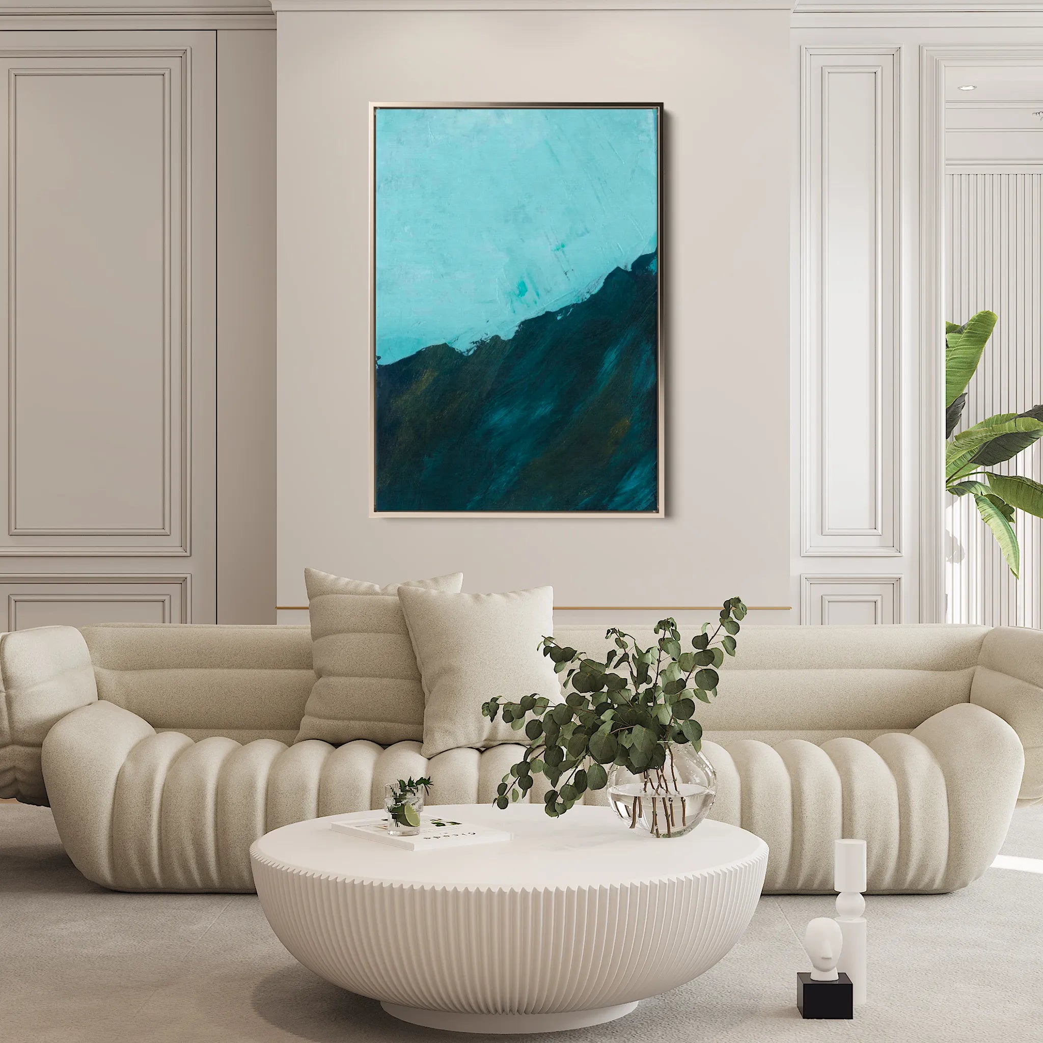 Abstract 264 Canvas Art 18" x 24" / 45 x 60 cm / Black