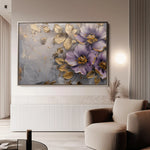 Floral 264 Canvas Art 60 x 40 cm / Black