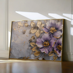 Floral 264 Canvas Art 60 x 40 cm / Black