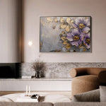 Floral 264 Canvas Art 60 x 40 cm / Black