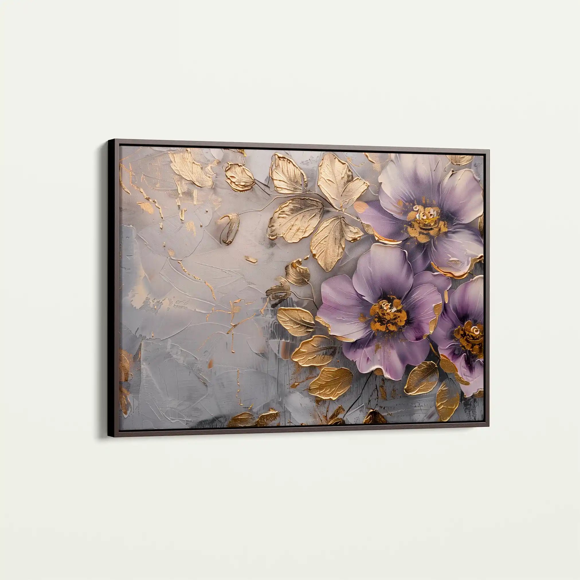 Floral 264 Canvas Art 60 x 40 cm / Black