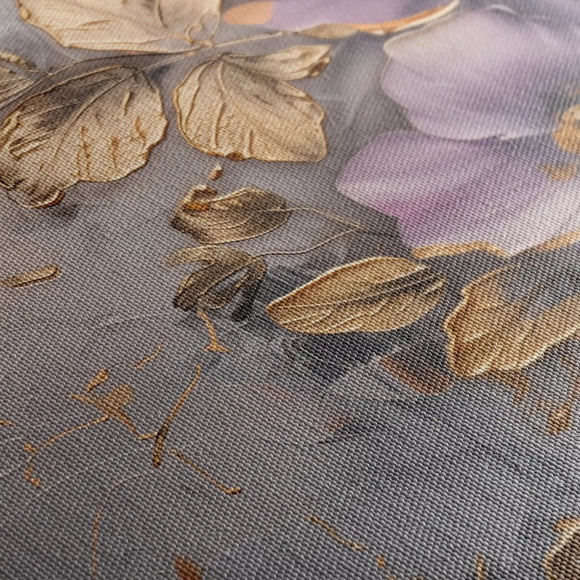 Floral 264 Canvas Art 60 x 40 cm / Black