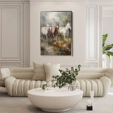 Horses 264 Canvas Art 18" x 24" / 45 x 60 cm / Black