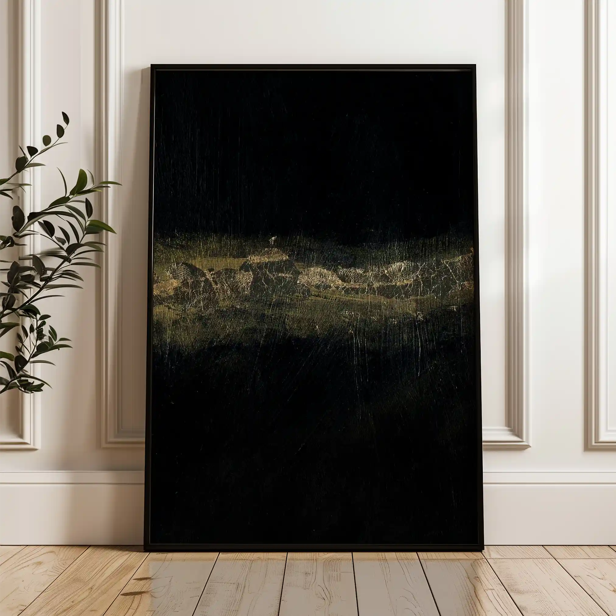 Abstract 265 Canvas Art 18" x 24" / 45 x 60 cm / Black
