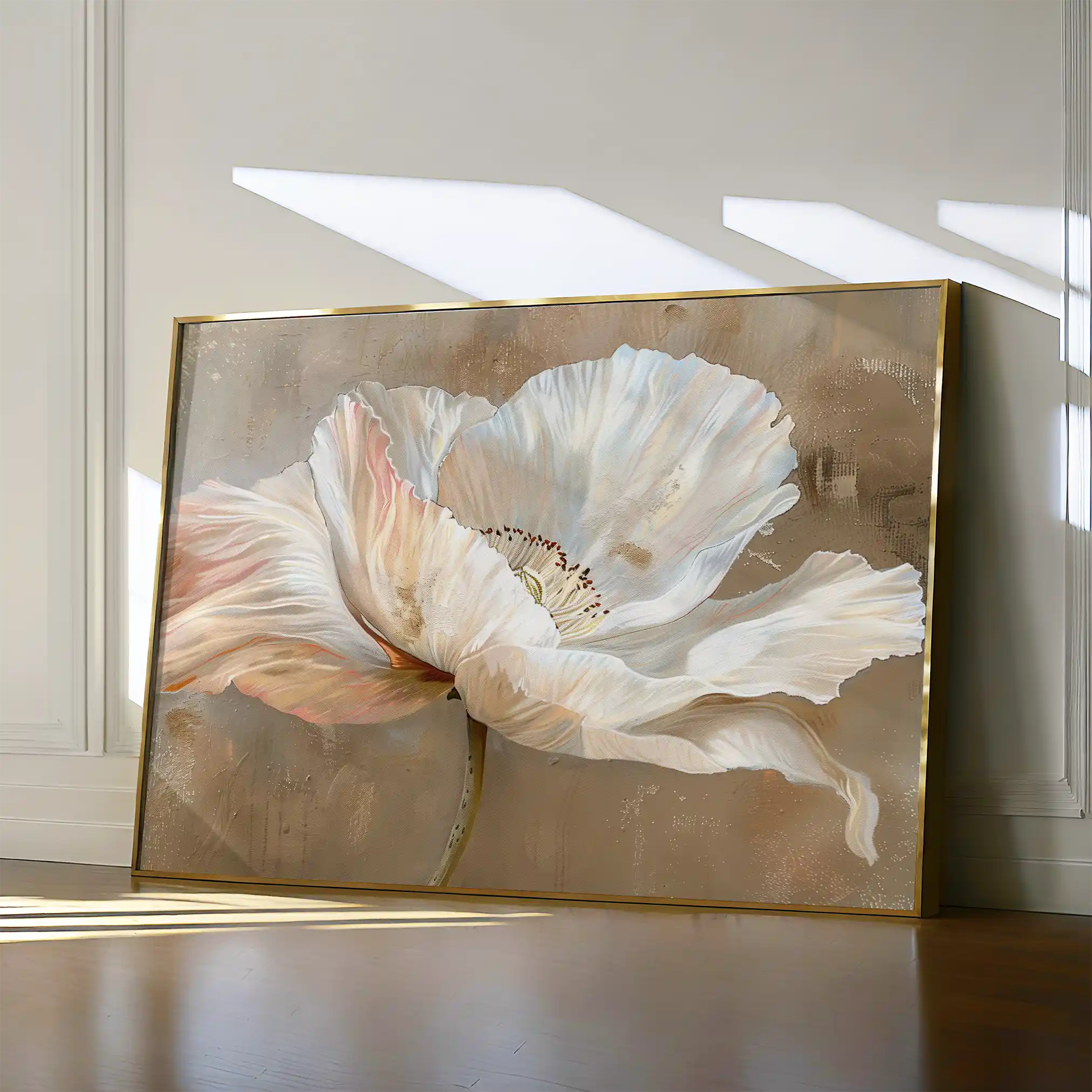 Floral 265 Canvas Art 60 x 40 cm / Black