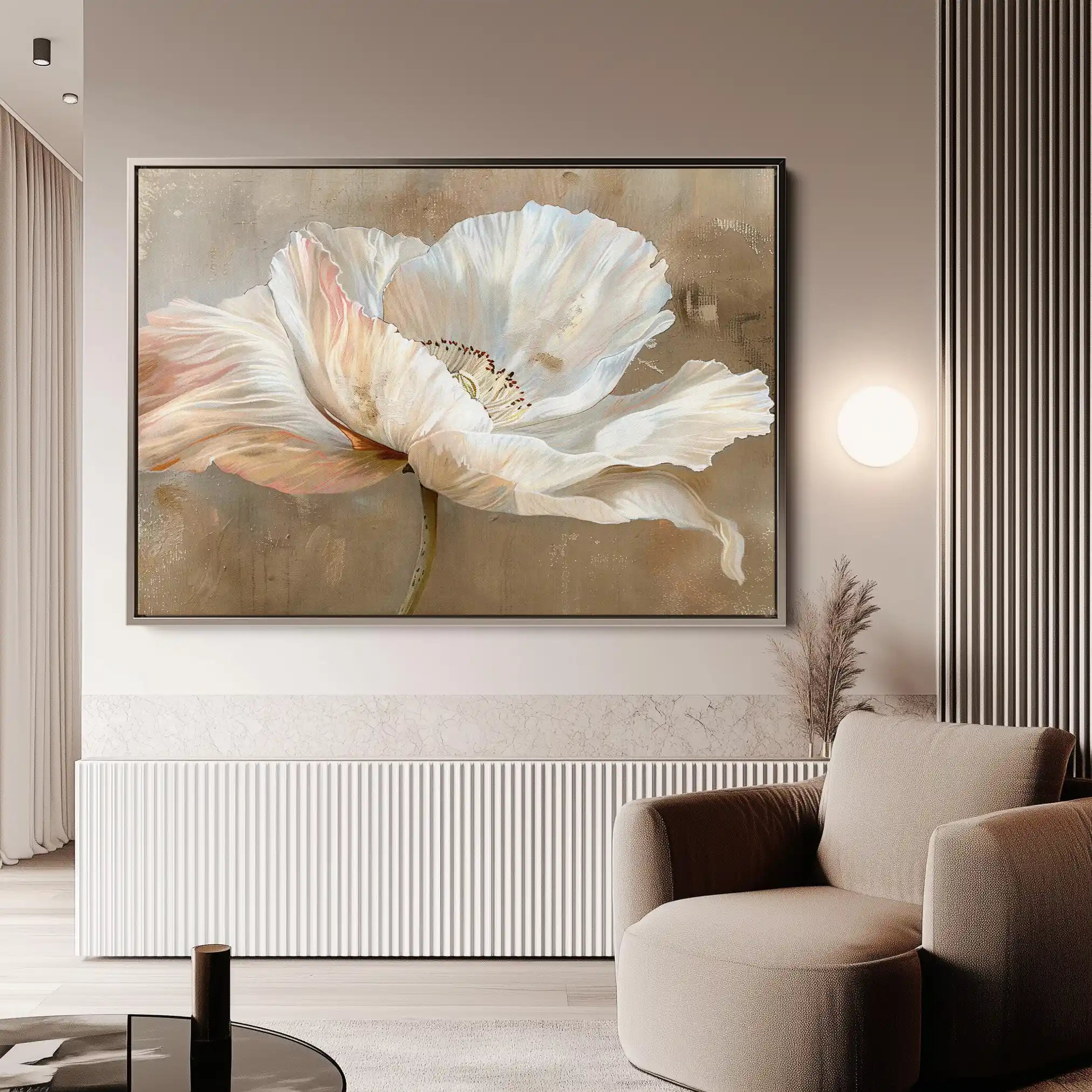 Floral 265 Canvas Art 60 x 40 cm / Black