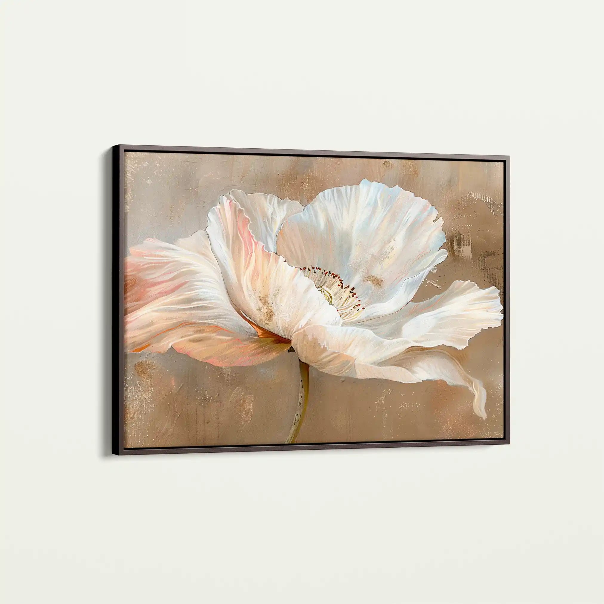 Floral 265 Canvas Art 60 x 40 cm / Black
