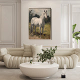 Horses 265 Canvas Art 18" x 24" / 45 x 60 cm / Black