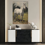 Horses 265 Canvas Art 18" x 24" / 45 x 60 cm / Black