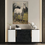 Horses 265 Canvas Art 18" x 24" / 45 x 60 cm / Black