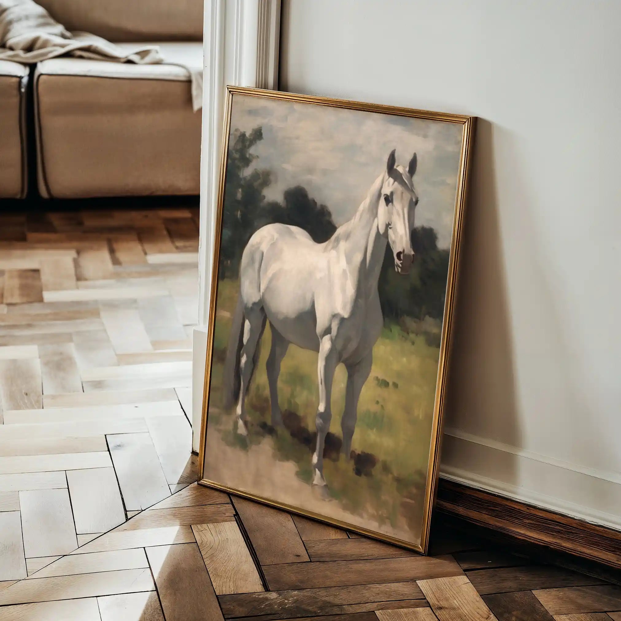 Horses 265 Canvas Art 60 x 40 cm / Black