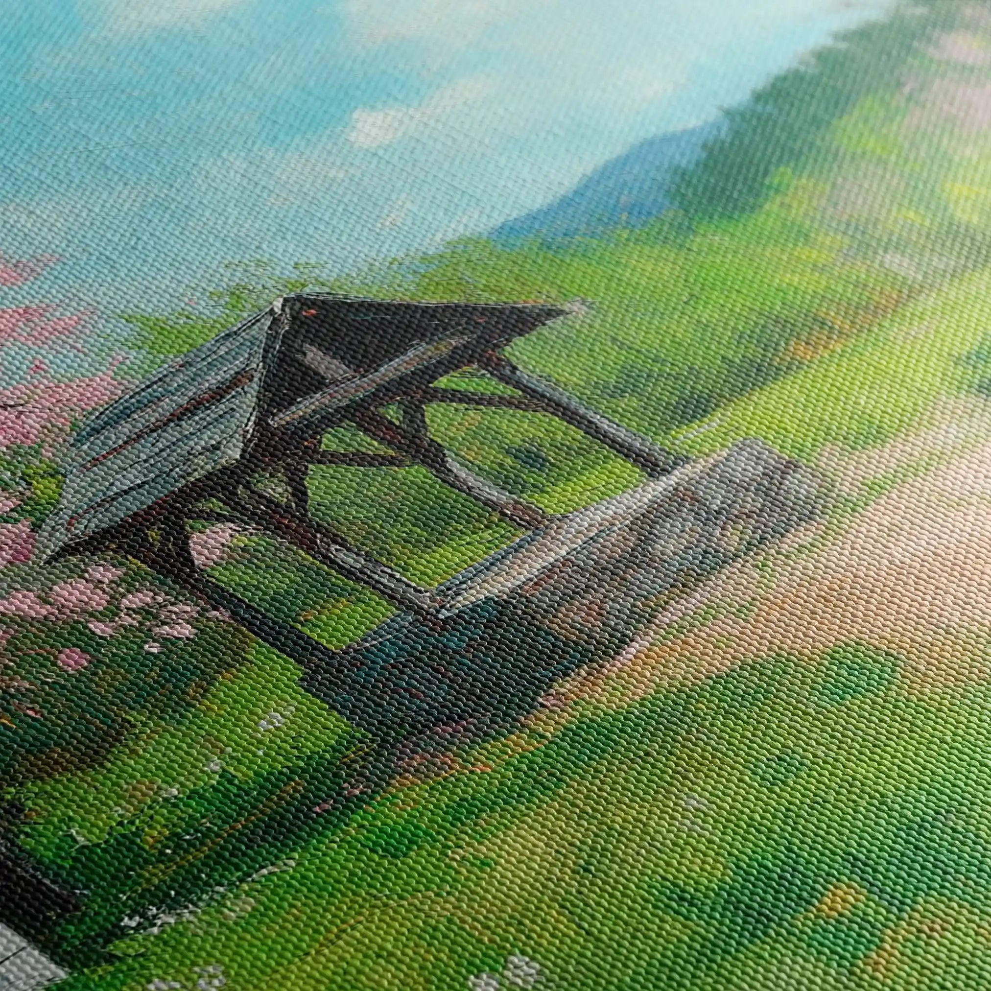 Landscape 265 Canvas Art 60 x 40 cm / Black