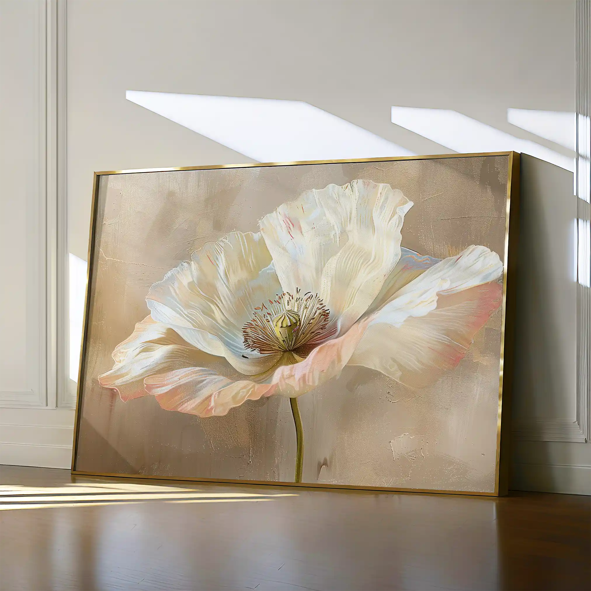 Floral 266 Canvas Art 60 x 40 cm / Black