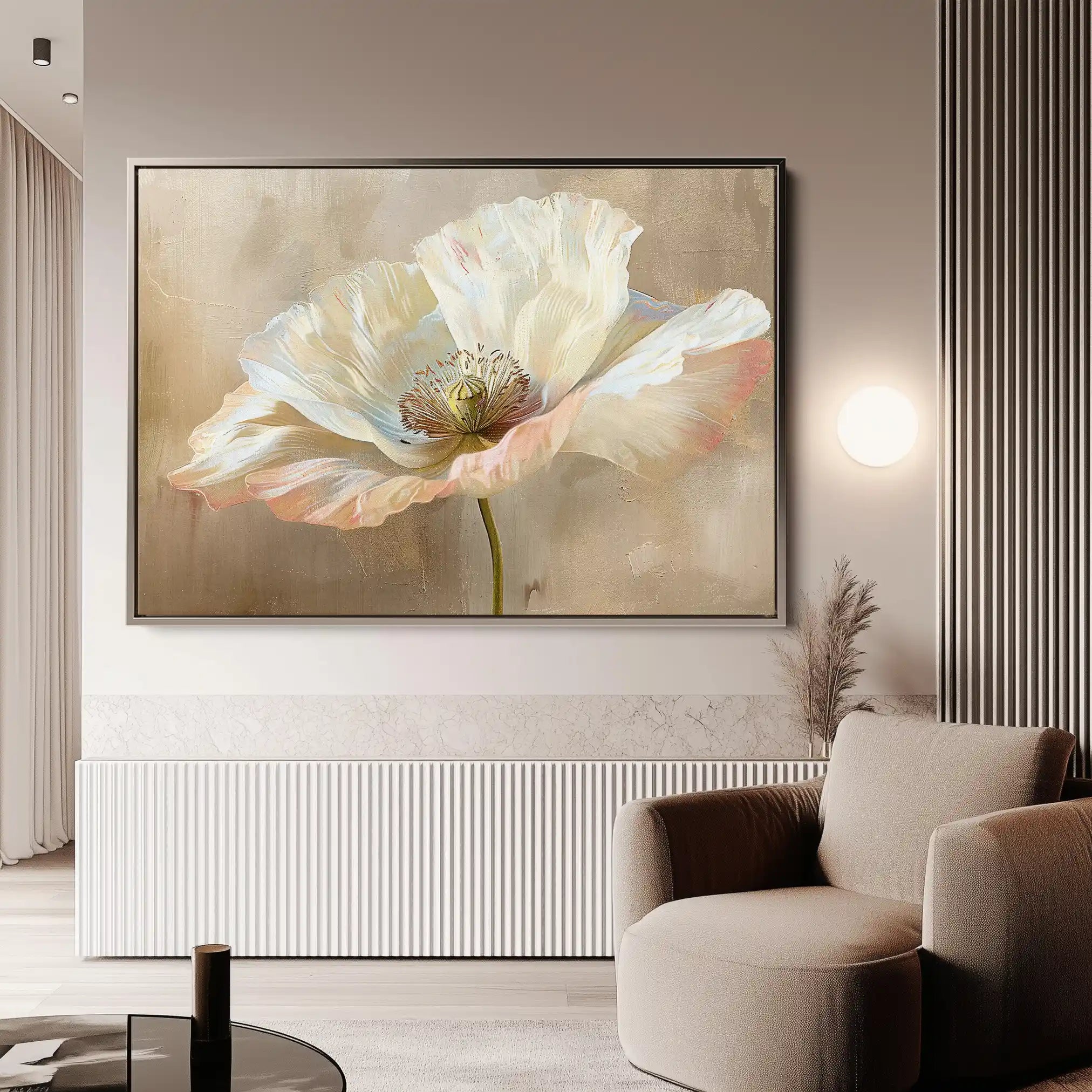 Floral 266 Canvas Art 60 x 40 cm / Black