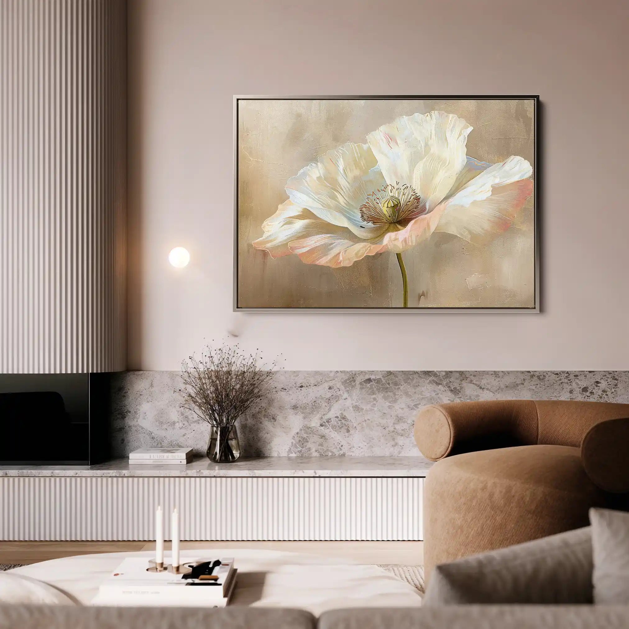 Floral 266 Canvas Art 60 x 40 cm / Black