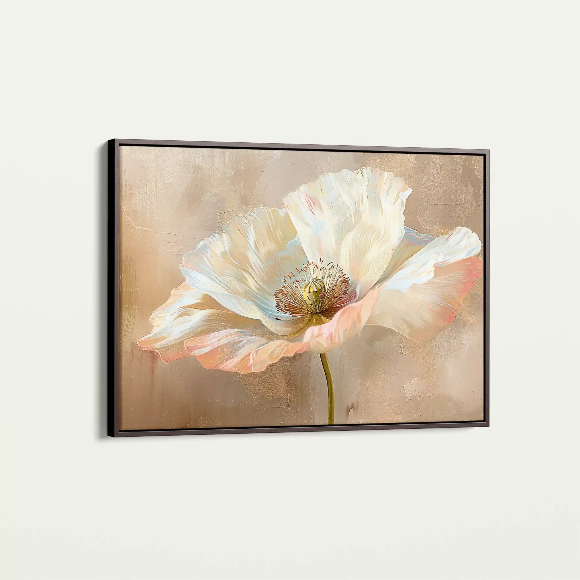 Floral 266 Canvas Art 60 x 40 cm / Black