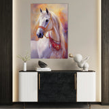 Horses 266 Canvas Art 18" x 24" / 45 x 60 cm / Black