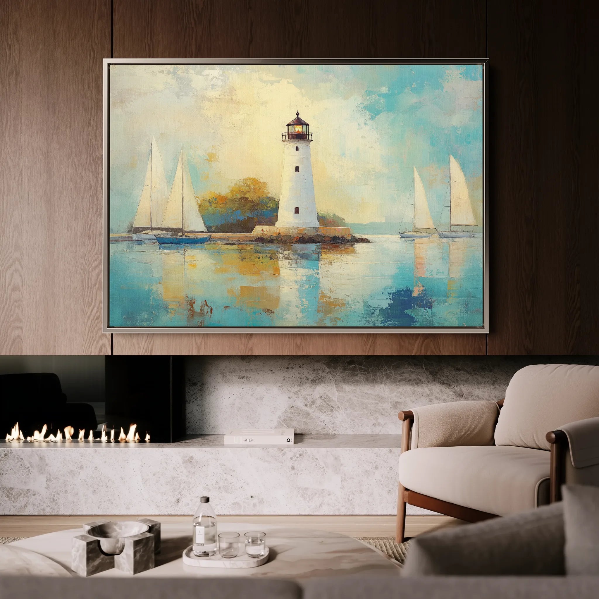 Landscape 266 Canvas Art 18" x 24" / 45 x 60 cm / Black