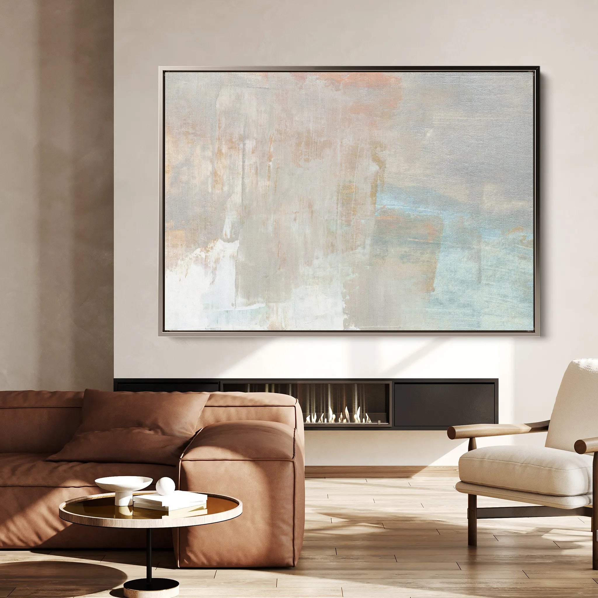 Abstract 267 Canvas Art 18" x 24" / 45 x 60 cm / Black