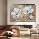 Floral 267 Canvas Art 60 x 40 cm / Black