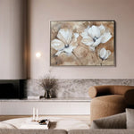 Floral 267 Canvas Art 60 x 40 cm / Black