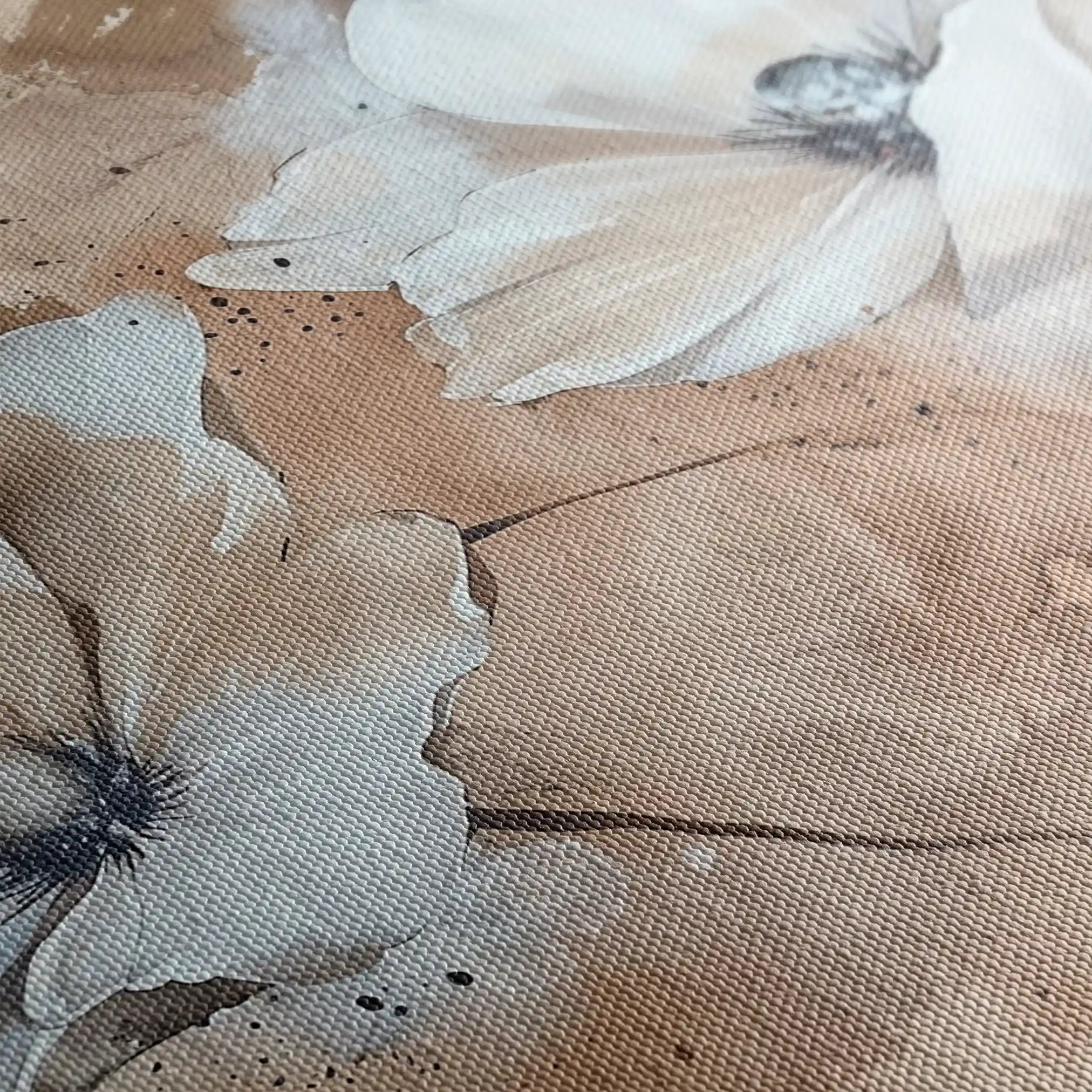 Floral 267 Canvas Art 60 x 40 cm / Black