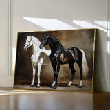 Horses 267 Canvas Art 18" x 24" / 45 x 60 cm / Black