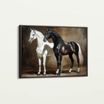 Horses 267 Canvas Art 18" x 24" / 45 x 60 cm / Black