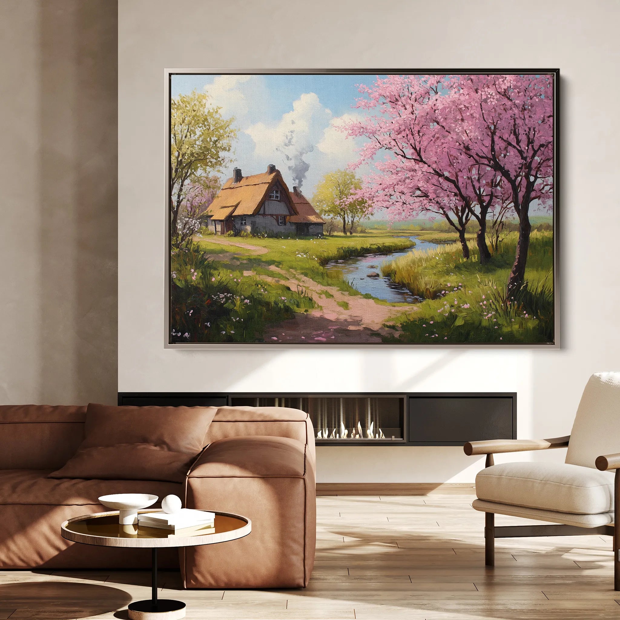 Landscape 267 Canvas Art 18" x 24" / 45 x 60 cm / Black