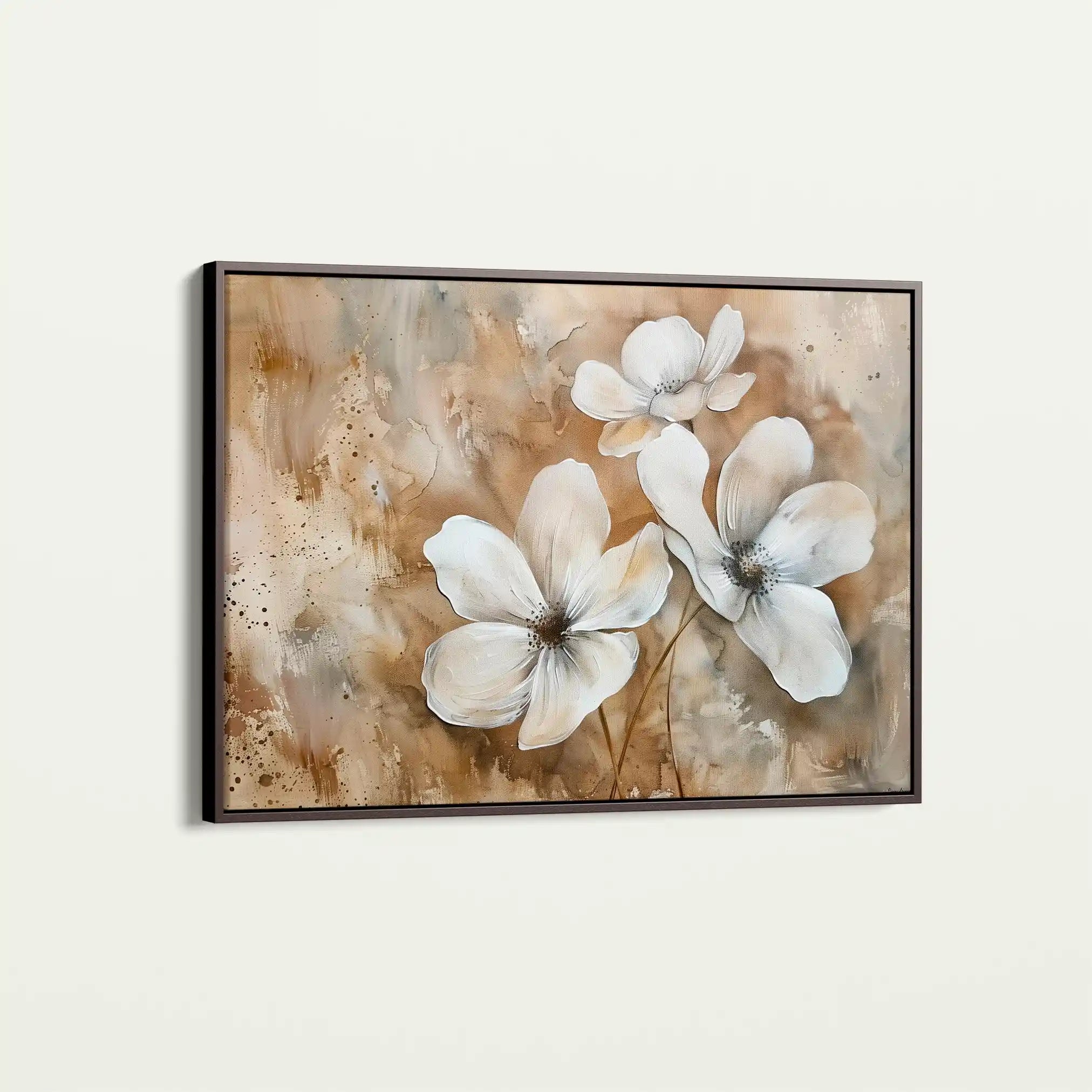 Floral 268 Canvas Art 60 x 40 cm / Black