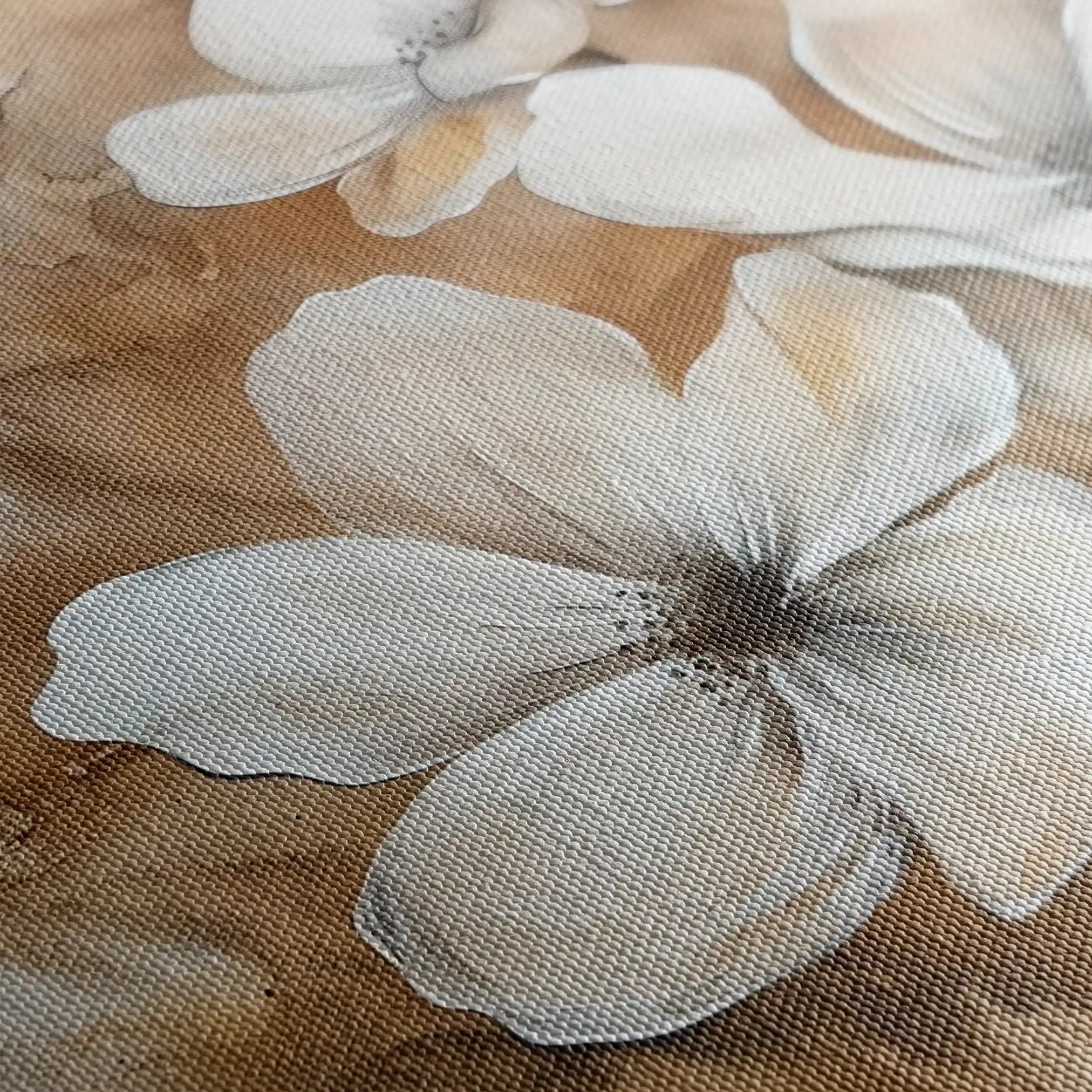 Floral 268 Canvas Art 60 x 40 cm / Black
