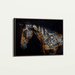 Horses 268 Canvas Art 18" x 24" / 45 x 60 cm / Black