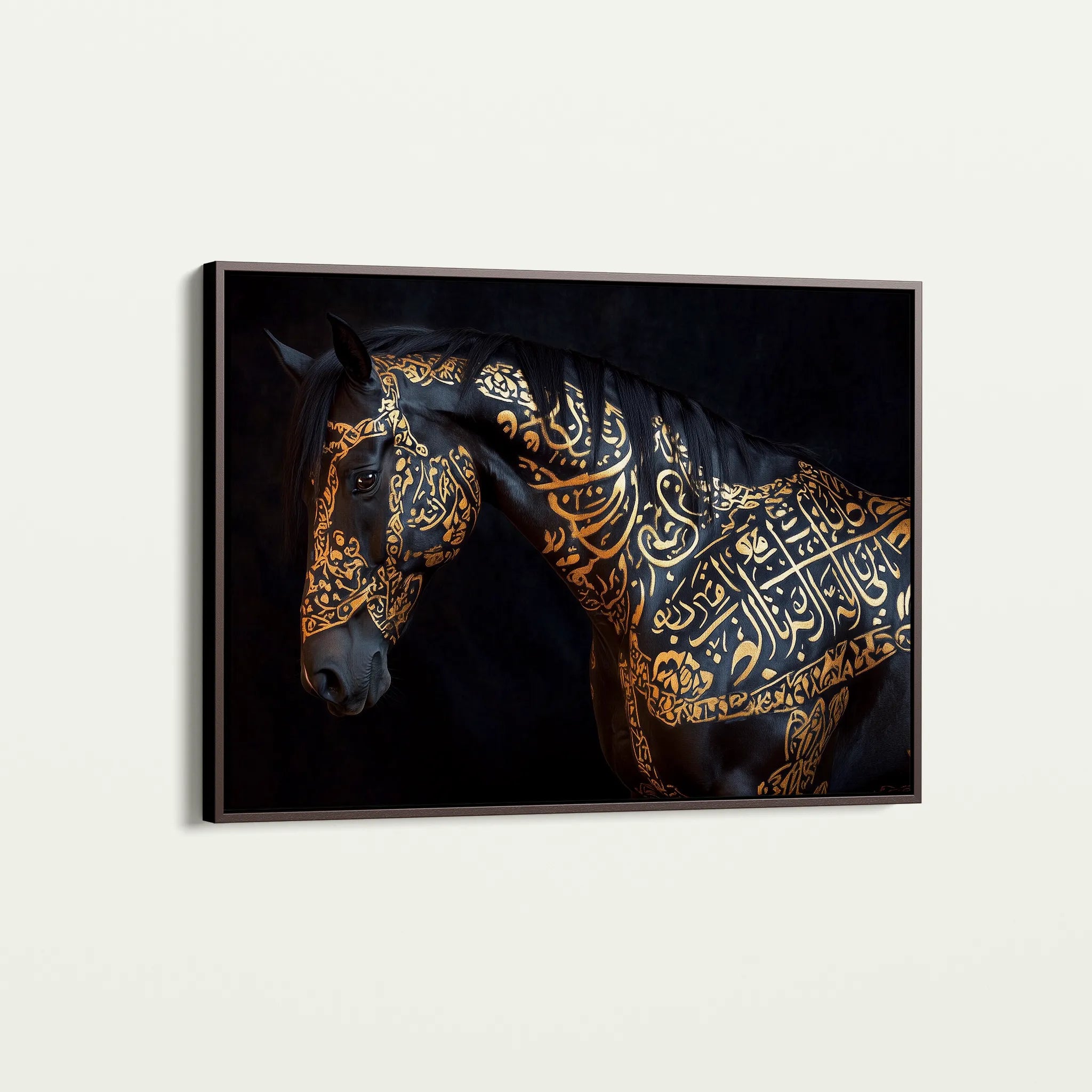Horses 268 Canvas Art 18" x 24" / 45 x 60 cm / Black