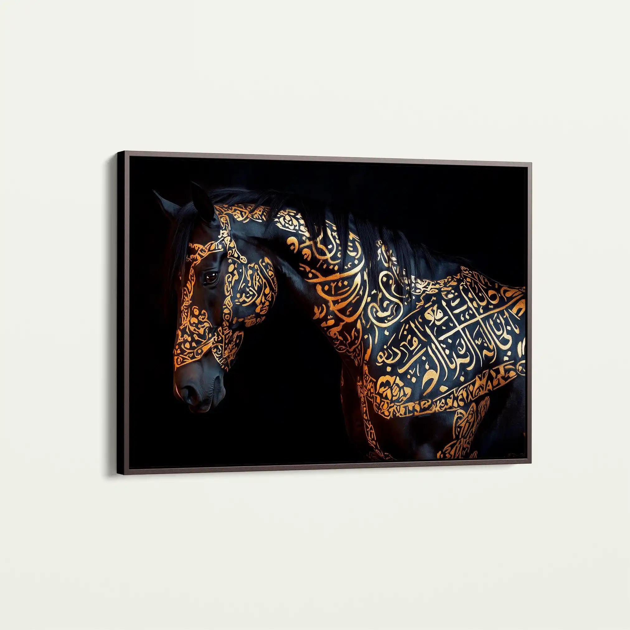 Horses 268 Canvas Art 60 x 40 cm / Black