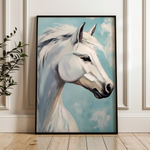 Horses 269 Canvas Art 18" x 24" / 45 x 60 cm / Black