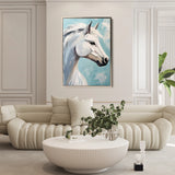 Horses 269 Canvas Art 18" x 24" / 45 x 60 cm / Black